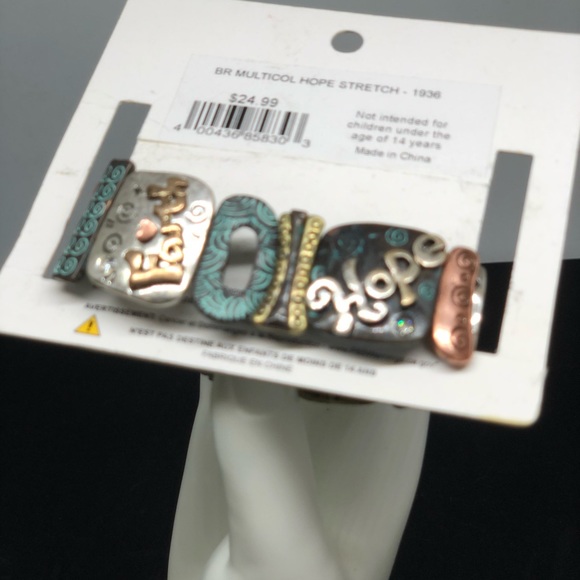 Hope and Faith Inspirational Stretch Bracelet NWT - Picture 5 of 5